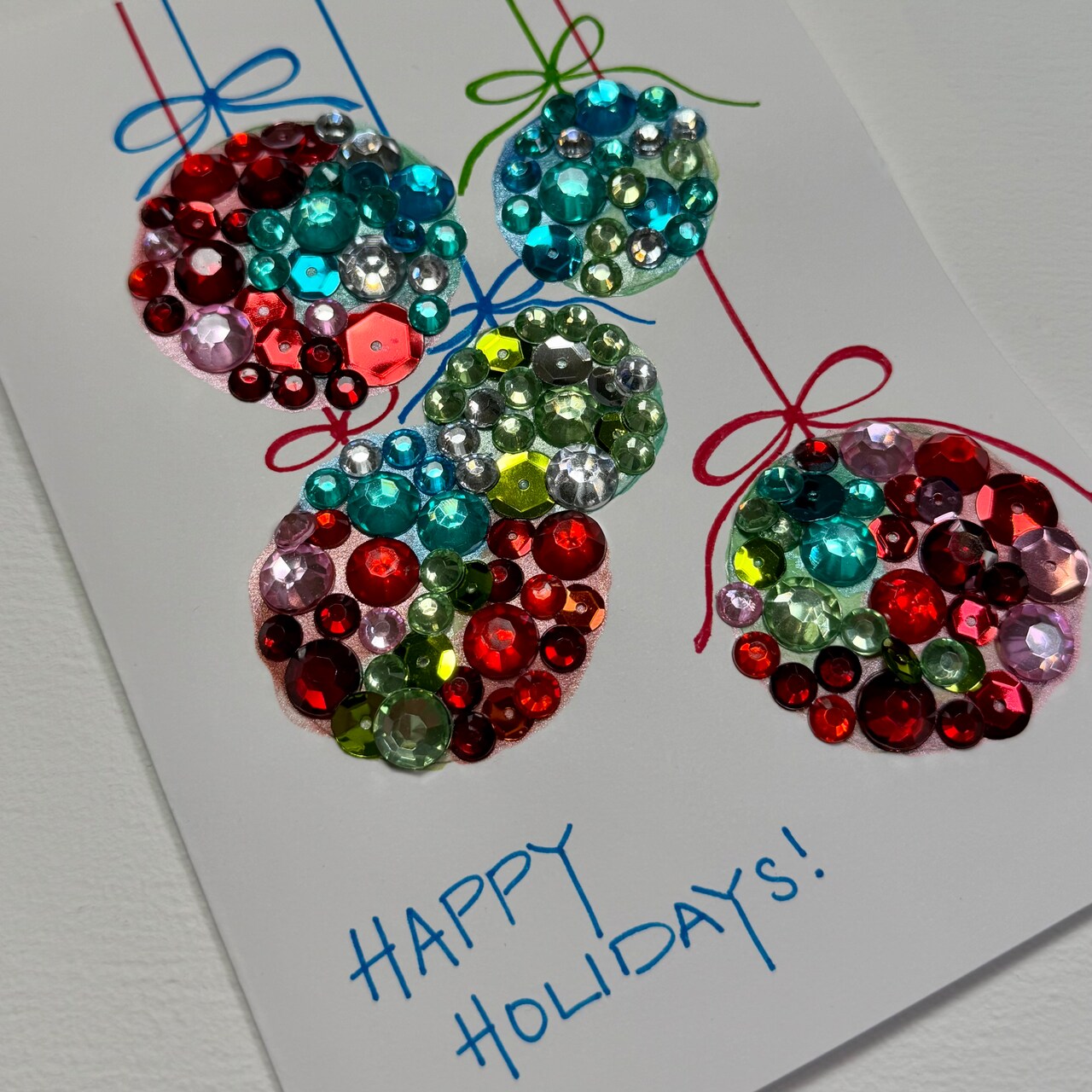 Kids Club: Embellished Ornament Holiday Cards